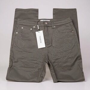 Thakoon Sz 6 Slate Gray Classic‎ Cropped 5 Pocket Minimalist Preppy Jean NEW